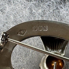 Load image into Gallery viewer, Vintage 9ct Rose Gold & Silver Scottish Thistle Brooch : Ward Brothers, Edinburgh 1960