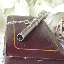 Cargar imagen en el visor de la galería, Victorian Sterling Silver Miniature Pencil Pendant, Chester 1900