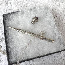 Cargar imagen en el visor de la galería, Victorian Sterling Silver Miniature Pencil Pendant, Chester 1900