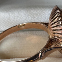 Load image into Gallery viewer, Vintage 14ct Gold Jade Ring: Apple Green Jade Cabochon Neoclassical Ring, Size P/7.5