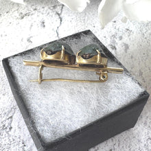 Load image into Gallery viewer, Victorian Real Scarab Beetle Rolled Gold Brooch: Antique Insect Love Token Jewellery