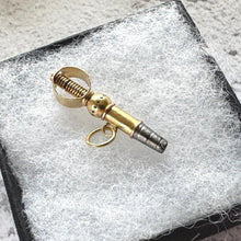 Load image into Gallery viewer, Georgian 18ct Gold Ratchet Pocket Watch Key: Antique Miniature Key Novelty Pendant/Charm/Fob