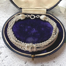 Carica l'immagine nel visualizzatore di Gallery, Antique Victorian Sterling Silver Fancy Albertina Chain Bracelet