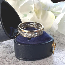 Load image into Gallery viewer, Vintage 1963 9ct Two-Tone Gold & Diamond Eternity Band Ring: Size N-1/2, US 7