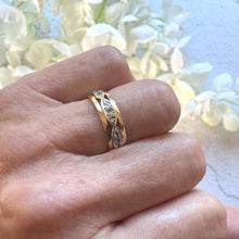 Load image into Gallery viewer, Vintage 1963 9ct Two-Tone Gold & Diamond Eternity Band Ring: Size N-1/2, US 7