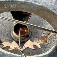 Load image into Gallery viewer, Vintage 9ct Rose Gold & Silver Scottish Thistle Brooch : Ward Brothers, Edinburgh 1960