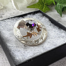 Load image into Gallery viewer, Vintage 9ct Rose Gold & Silver Scottish Thistle Brooch : Ward Brothers, Edinburgh 1960