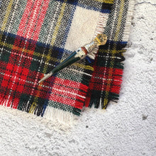 Load image into Gallery viewer, Victorian Scottish Citrine Thistle Sgian Dubh Silver Brooch: Antique Sterling Silver Figural Lapel Pin