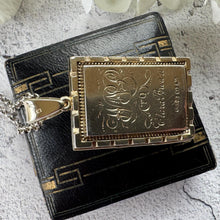 Carica l'immagine nel visualizzatore di Gallery, Antique Victorian Sterling Silver Large Book Locket Pendant: 1879 Hallmarks