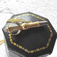 Load image into Gallery viewer, Georgian 18ct Gold Ratchet Pocket Watch Key: Antique Miniature Key Novelty Pendant/Charm/Fob