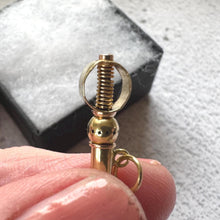 Load image into Gallery viewer, Georgian 18ct Gold Ratchet Pocket Watch Key: Antique Miniature Key Novelty Pendant/Charm/Fob