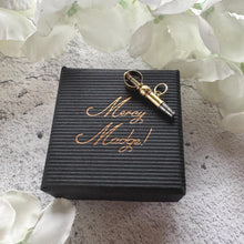 Load image into Gallery viewer, Georgian 18ct Gold Ratchet Pocket Watch Key: Antique Miniature Key Novelty Pendant/Charm/Fob