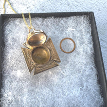 Load image into Gallery viewer, Victorian 9ct Gold Engraved Maltese Cross Hidden Locket Pendant