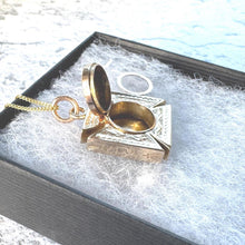 Load image into Gallery viewer, Victorian 9ct Gold Engraved Maltese Cross Hidden Locket Pendant
