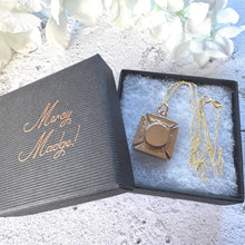 Load image into Gallery viewer, Victorian 9ct Gold Engraved Maltese Cross Hidden Locket Pendant