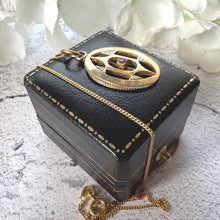 Load image into Gallery viewer, Antique Victorian 18ct Gold & Ruby Pendant: Optional 20" Gold Chain