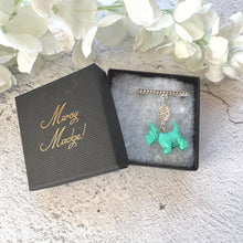 Load image into Gallery viewer, Antique Art Deco Sterling Silver & Celluloid Scottie Dog Lapel Pin: Charles Horner Attributed