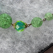 Load image into Gallery viewer, Rare Antique Uranium Glass Statement Necklace – Victorian Vaseline Glass Beads – Collectible Glowing Jewellery