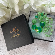 Load image into Gallery viewer, Rare Antique Uranium Glass Statement Necklace – Victorian Vaseline Glass Beads – Collectible Glowing Jewellery