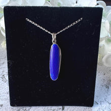 Lade das Bild in den Galerie-Viewer, Victorian Silver & Blue Enamel Miniature Folding Knife Pendant: Antique Novelty Pendant Necklace