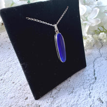 Lade das Bild in den Galerie-Viewer, Victorian Silver & Blue Enamel Miniature Folding Knife Pendant: Antique Novelty Pendant Necklace