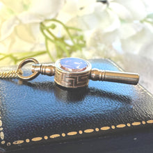 Lade das Bild in den Galerie-Viewer, Antique Victorian 9ct Gold Scottish Citrine & Bloodstone Watch Key Pendant Charm: Optional Chain