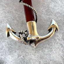 Carica l'immagine nel visualizzatore di Gallery, Victorian Scottish Banded Agate Cross & Fouled Anchor Silver Brooch