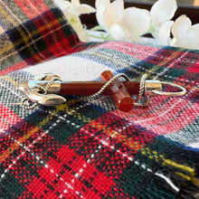 Carica l'immagine nel visualizzatore di Gallery, Victorian Scottish Banded Agate Cross & Fouled Anchor Silver Brooch