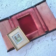 Load image into Gallery viewer, Antique French Gilt Minature Landscape Painting In Original Moseley Ware Fitted Cabinet Case