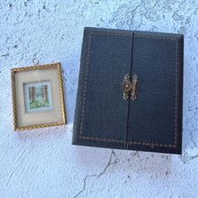Charger l'image dans la galerie, Antique French Gilt Minature Landscape Painting In Original Moseley Ware Fitted Cabinet Case