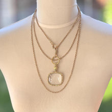 Load image into Gallery viewer, Victorian 18ct Rolled Gold Guard Chain Necklace: Antique 58" Gold-Filled Muff Chain With Dog-Clip & Spring Ring