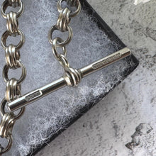 Cargar imagen en el visor de la galería, Victorian ALBO SILVER Fancy Albert Pocket Watch Chain: Mens Collectible Antique Jewellery