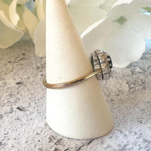 Load image into Gallery viewer, Antique Victorian 9ct Gold Emerald Green & White Paste Diamond Cluster Ring