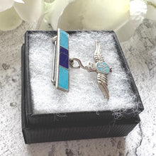Load image into Gallery viewer, Vintage Sterling Silver & Enamel WWII RAF Sweetheart Brooch: 1940s Military Love Token Jewellery