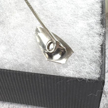 Load image into Gallery viewer, Georgian Sterling Silver Stick Pin: Antique Engraved Shield Lapel