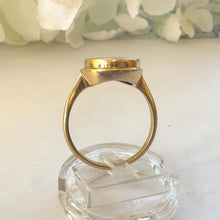 Cargar imagen en el visor de la galería, Antique Natural Opal Oval Solitaire 18ct Yellow Gold Ring: Victorian Ring Size R/8.75