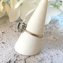 Load image into Gallery viewer, Antique Victorian 9ct Gold Emerald Green & White Paste Diamond Cluster Ring