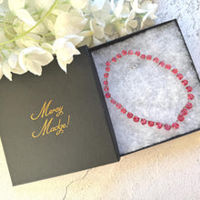 Load image into Gallery viewer, Antique Art Deco Pink Ruby Paste Sterling Silver Riviere Necklace