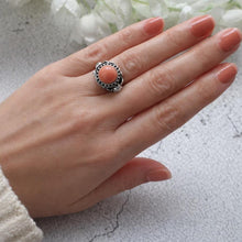 Load image into Gallery viewer, Rare Antique Austro Hungarian Silver & Coral Putti Ring: Hallmarked Budapest c1900