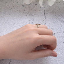 Cargar imagen en el visor de la galería, Antique Art Deco 9ct Gold Ruby Paste & White Zircon Geometric Ring