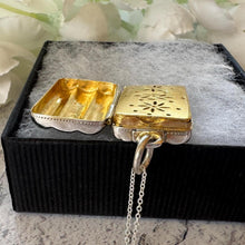 Load image into Gallery viewer, Rare Georgian Silver Miniature Cigar Box Vinaigrette Pendant