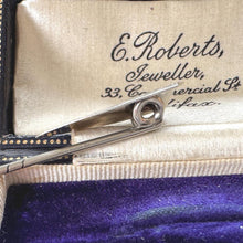 Load image into Gallery viewer, Georgian Sterling Silver Stick Pin: Antique Engraved Shield Lapel