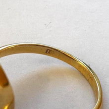 Cargar imagen en el visor de la galería, Antique Natural Opal Oval Solitaire 18ct Yellow Gold Ring: Victorian Ring Size R/8.75