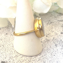 Cargar imagen en el visor de la galería, Antique Natural Opal Oval Solitaire 18ct Yellow Gold Ring: Victorian Ring Size R/8.75