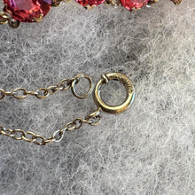 Load image into Gallery viewer, Antique Art Deco Pink Ruby Paste Sterling Silver Riviere Necklace