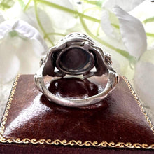Load image into Gallery viewer, Rare Antique Austro Hungarian Silver & Coral Putti Ring: Hallmarked Budapest c1900