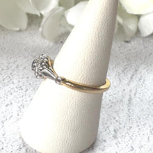 Load image into Gallery viewer, Antique 1920s Sapphire Diamond Cluster Ring: 18ct Gold & Platinum Edwardian/Art Deco Engagement Ring