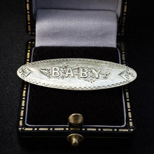 Charger l'image dans la galerie, Antique Edwardian English Silver Baby Brooch, Dated 1904
