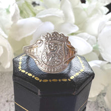 Load image into Gallery viewer, Antique Dutch Sterling Silver Signet Ring: Zuid-Holland Heraldic Coat of Arms Intaglio
