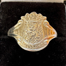 Load image into Gallery viewer, Antique Dutch Sterling Silver Signet Ring: Zuid-Holland Heraldic Coat of Arms Intaglio